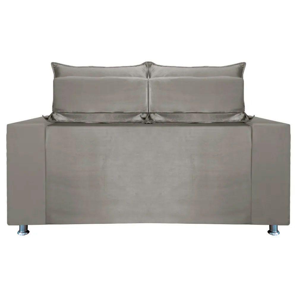 Sófa Retrátil E Reclinável 2 Lugares Madri Veludo Bege Speciale Home Bege - 5