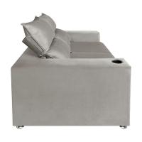 Sófa Retrátil E Reclinável 2 Lugares Madri Veludo Bege Speciale Home Bege