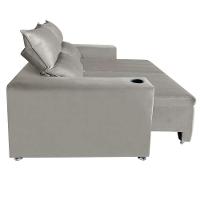 Sófa Retrátil E Reclinável 2 Lugares Madri Veludo Bege Speciale Home Bege - 6