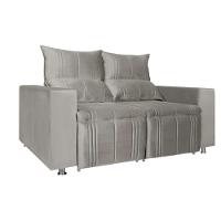 Sófa Retrátil E Reclinável 2 Lugares Madri Veludo Bege Speciale Home Bege - 9