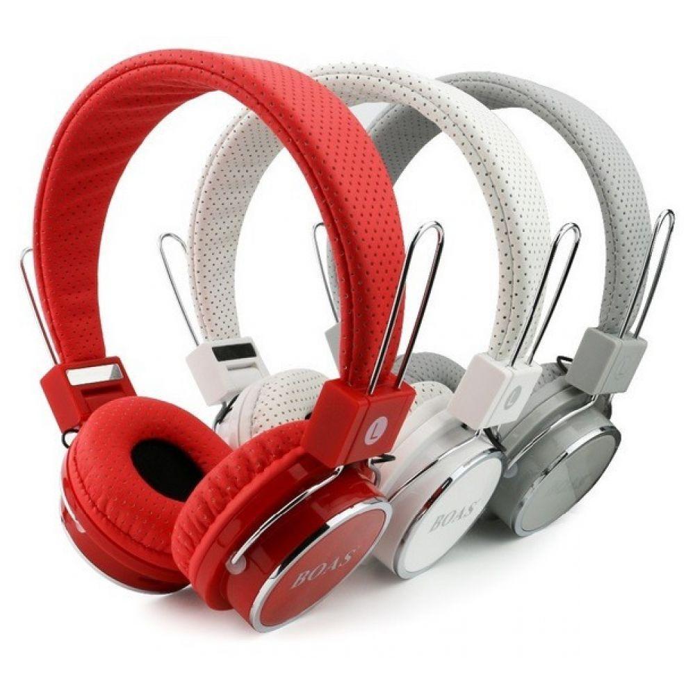 Fone de Ouvido Bluetooth SD Mp3 Rádio FM Player Vermelho - 2