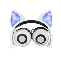 Fone De Ouvido Gatinho Fox Fio C/ Led Infantil Branco - 1
