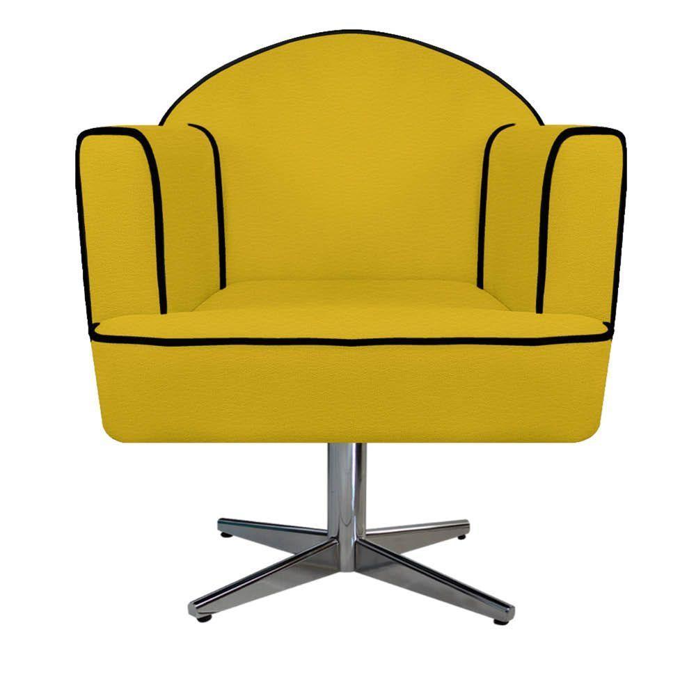 02 Poltronas Athena Base Giratória Metal Corano - 6