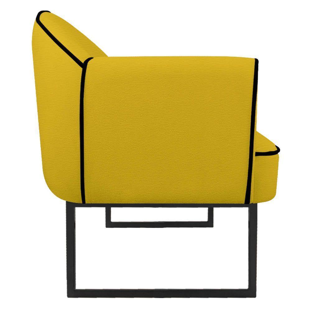 02 Poltronas Athena Base De Ferro Preta Corano - 3