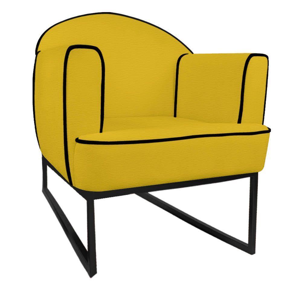 02 Poltronas Athena Base De Ferro Preta Corano - 4