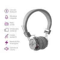 Fone de Ouvido Headphone Bluetooth Micro Sd Mp3 Rádio Fm Player B05 Cinza - 1