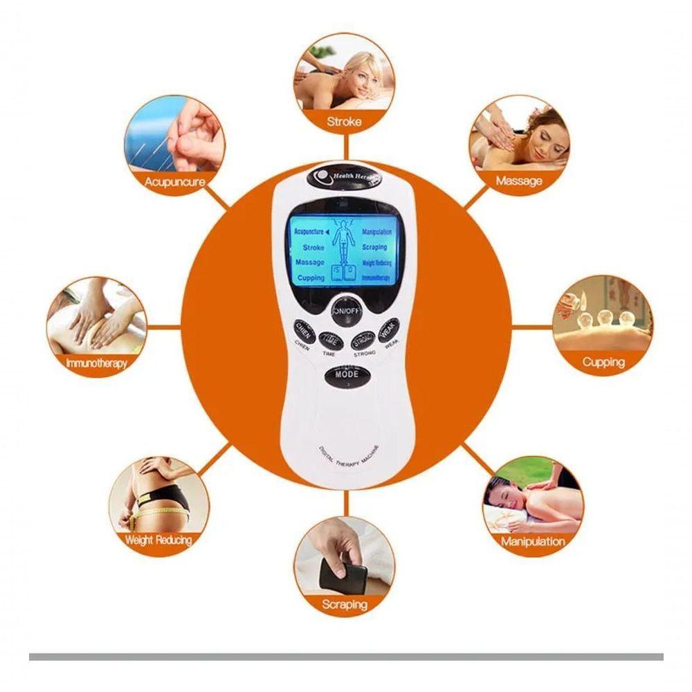 Aparelho Massagem Fisioterapia Acupuntura Choque 4 Eletrodo Dor Nas Costas Cx - 3