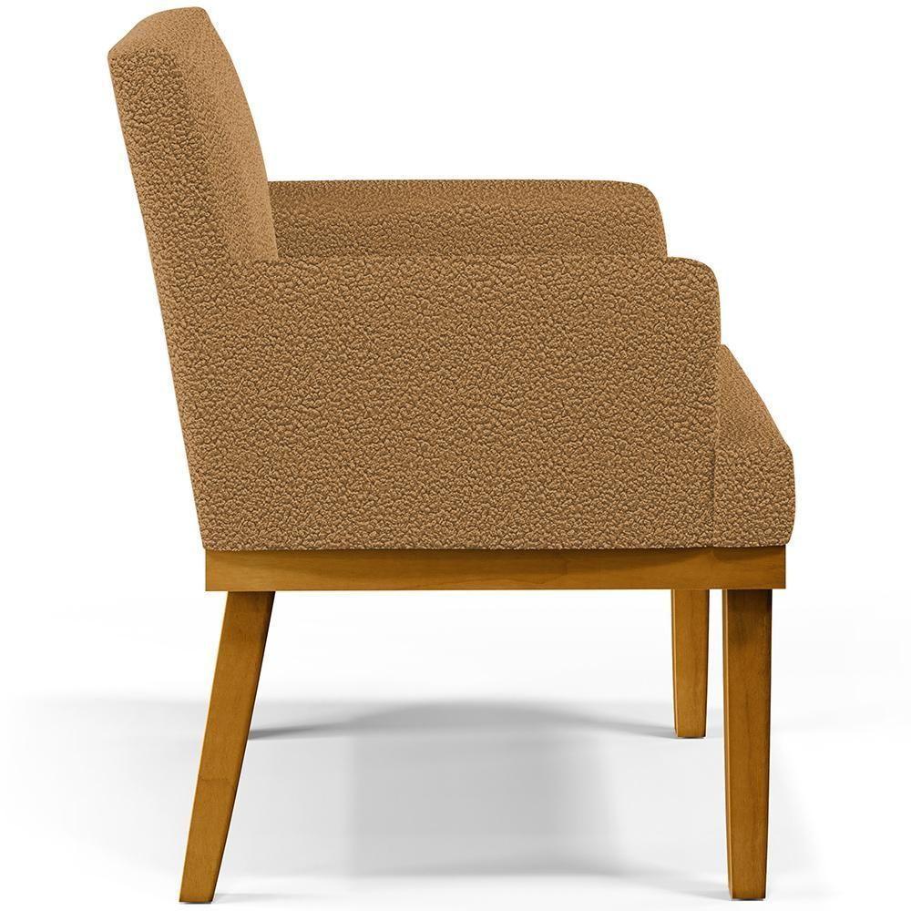 Kit 02 Poltronas Decorativa Para Sala De Estar E Recepção Beatriz W01 Bouclê Mostarda - 2