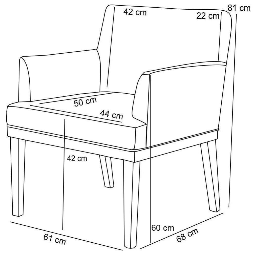 Kit 02 Poltronas Decorativa Para Sala De Estar E Recepção Beatriz W01 Bouclê Mostarda - 7