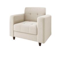 Kit 02 Poltronas Arezzo Linho Pés Chanfrado Marrom - D'rossi Cor A19 Bege - 8