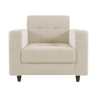 Kit 02 Poltronas Arezzo Linho Pés Chanfrado Marrom - D'rossi Cor A19 Bege - 12