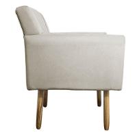 Kit 02 Poltronas Laura Pés Palito Linho Bege - 3