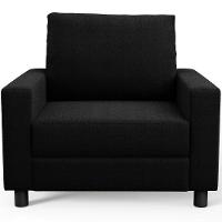 Kit 02 Poltronas Decorativa Para Sala De Estar E Recepção Malta L02 Bouclê Preto
