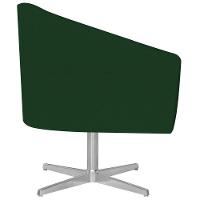 Kit 02 Poltronas Luiza Base Giratória De Metal Suede Verde
