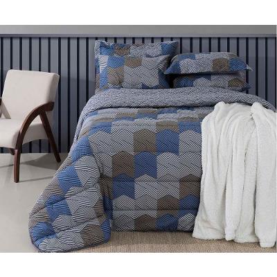 Jogo De Cama Duplo Casal 140 Fios Bruce Realce Premium Sultan