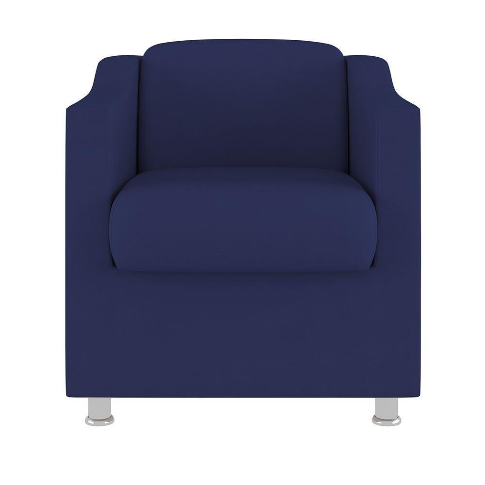 Kit 10 Poltronas Tilla Consultório Sala Tecido Suede Cor:azul Marinho - 4