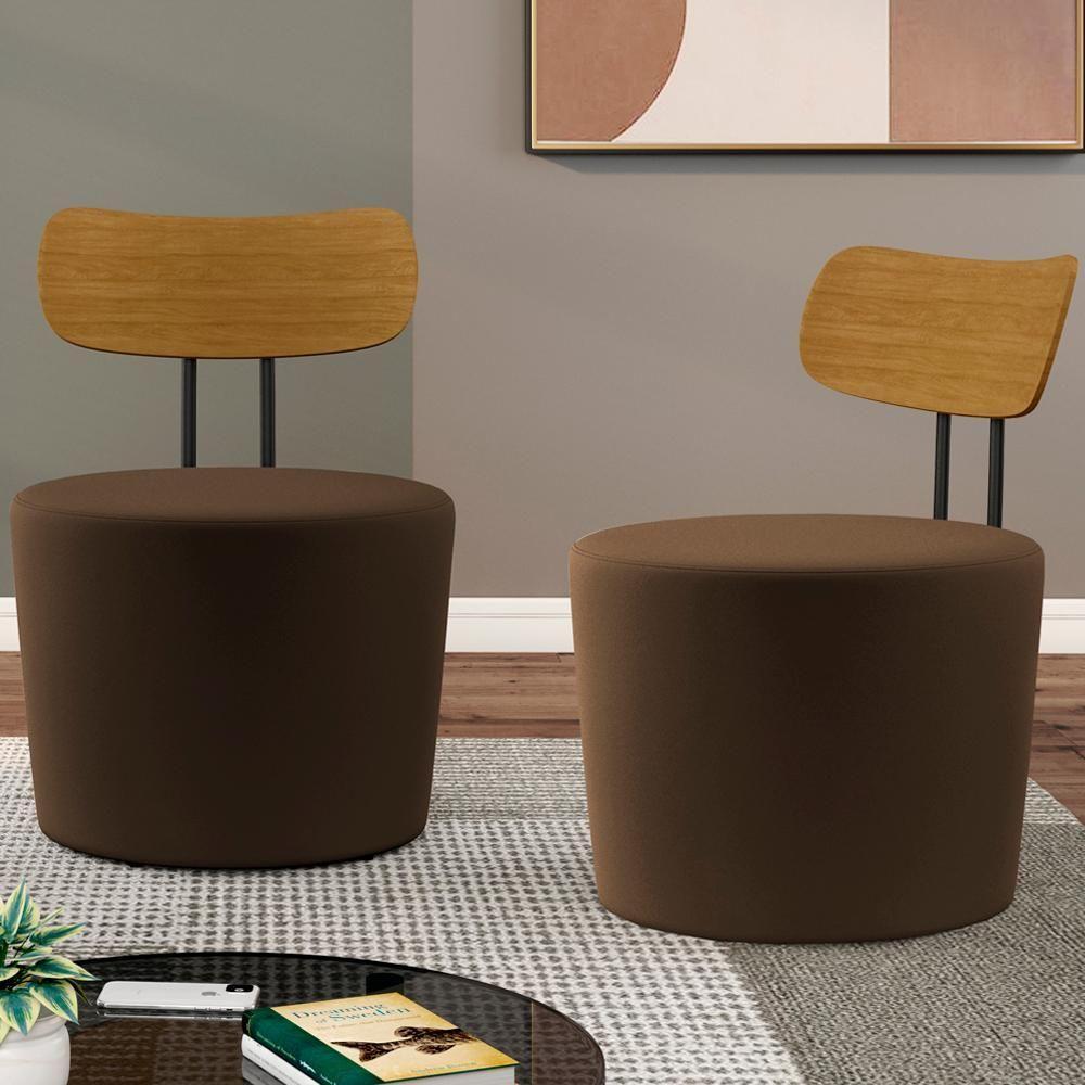 Kit 2 Poltronas Decorativas Lua Veludo Sl 942 Moll Sl 942 - 9