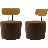 Kit 2 Poltronas Decorativas Lua Veludo Sl 942 Moll Sl 942 - 1