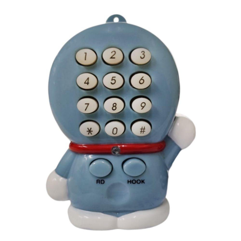 Telefone Gato Doraemon Mesa C Headset Microfone Flexivel - 8