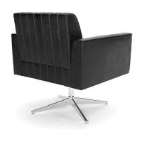 Kit 2 Poltronas Giratória Viena Gomada Corano Preto Base Cromada - D'rossi