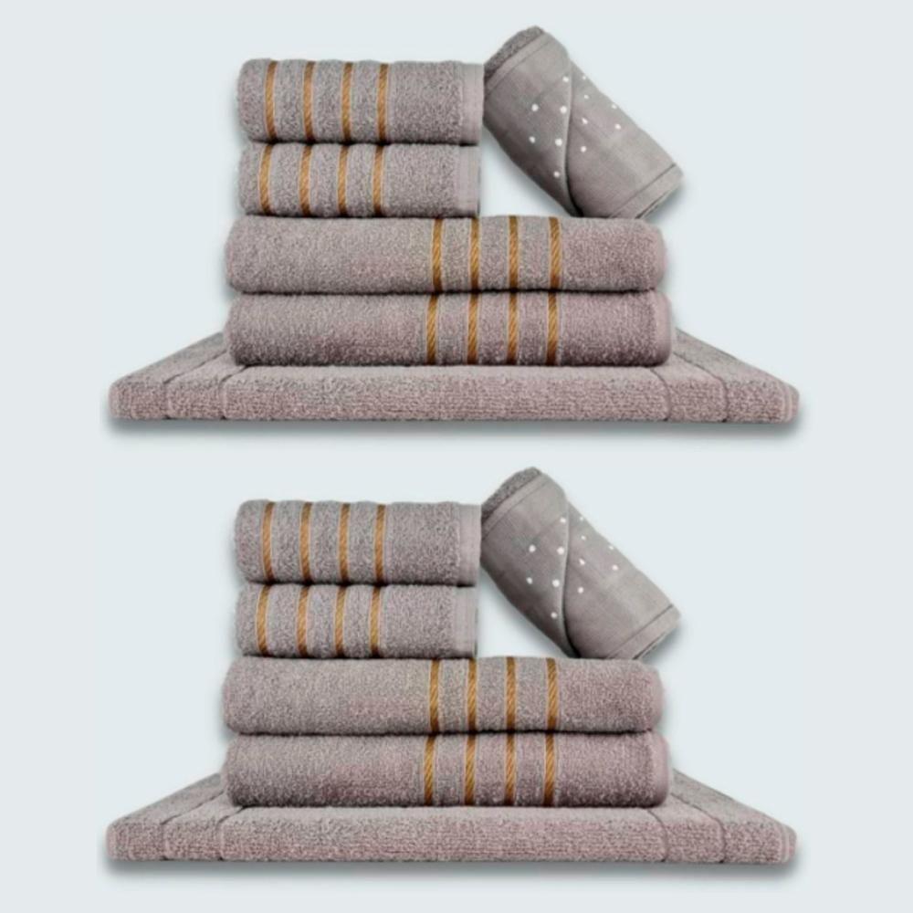 Jogo De Toalhas 12 Pçs Coleção Dubai 100% Algodão Cz+cz - 1