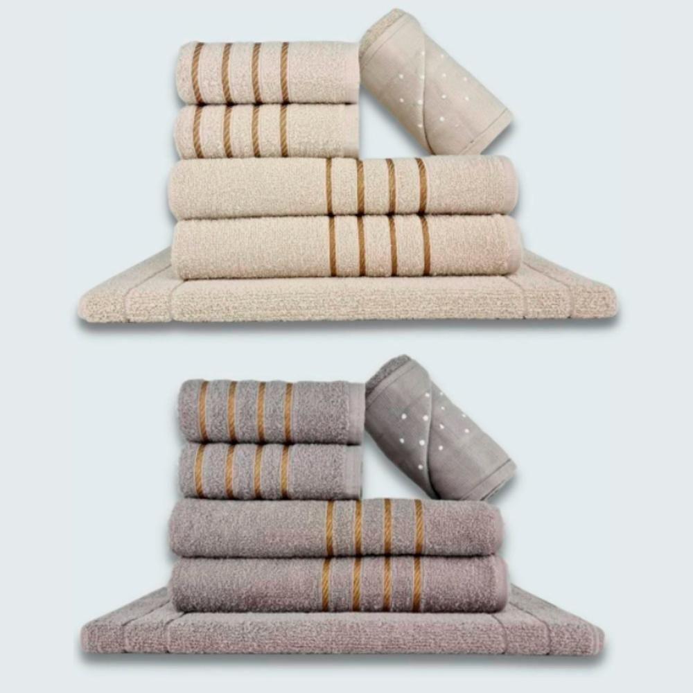 Jogo De Toalhas 12 Pçs Coleção Dubai 100% Algodão Bg+cz - 1