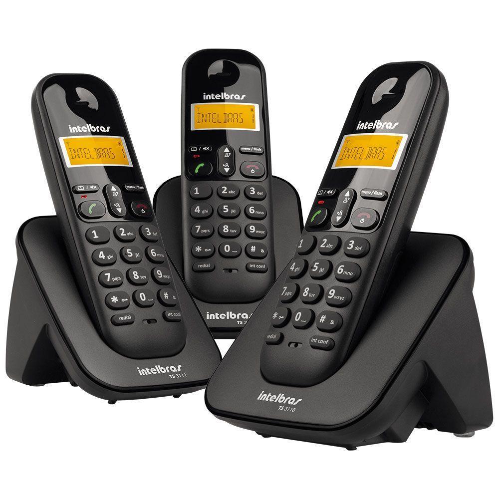 Telefone Sem Fio Intelbras Ts3113 Base E 2 Ramais Dect 6.0 Preto - 2