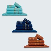 Jogo De Toalhas 15 Pçs Coleção Dubai 100% Algodão Vd+az+mr - 1