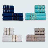 Jogo De Toalhas 16 Pç Coleção Dubai 100% Algodão Az+vd+br+cz - 1