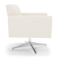 Kit 2 Poltronas Giratória Viena Gomada Veludo Base Cromada - D'rossi Cor Bege - 5