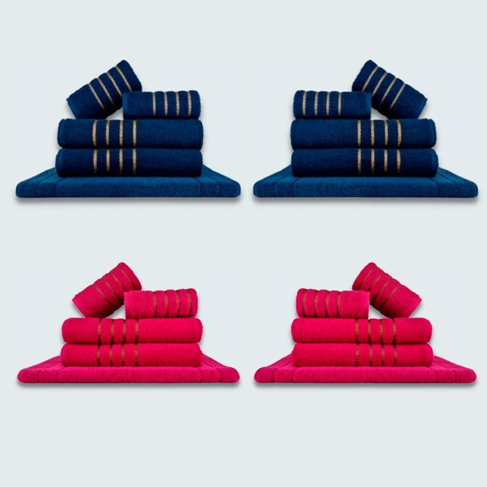 Jogo De Toalhas 20 Pçs Coleção Dubai 100% Algodão Az+rs - 1