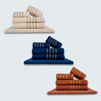 Jogo De Toalhas 15 Pçs Coleção Dubai 100% Algodão Bg+az+mr - 1