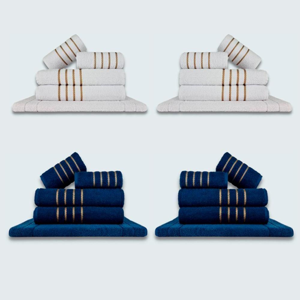 Jogo De Toalhas 20 Pçs Coleção Dubai 100% Algodão Br+az - 1