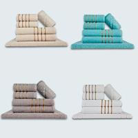 Jogo De Toalhas 24 Pçs Coleção Dubai 100% Algodão Bg+vd+cz+br - 1