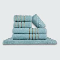 Jogo De Toalhas 24 Pçs Coleção Dubai 100% Algodão Bg+vd+cz+br