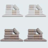 Jogo De Toalhas 24 Pçs Coleção Dubai 100% Algodão Br+cz - 1