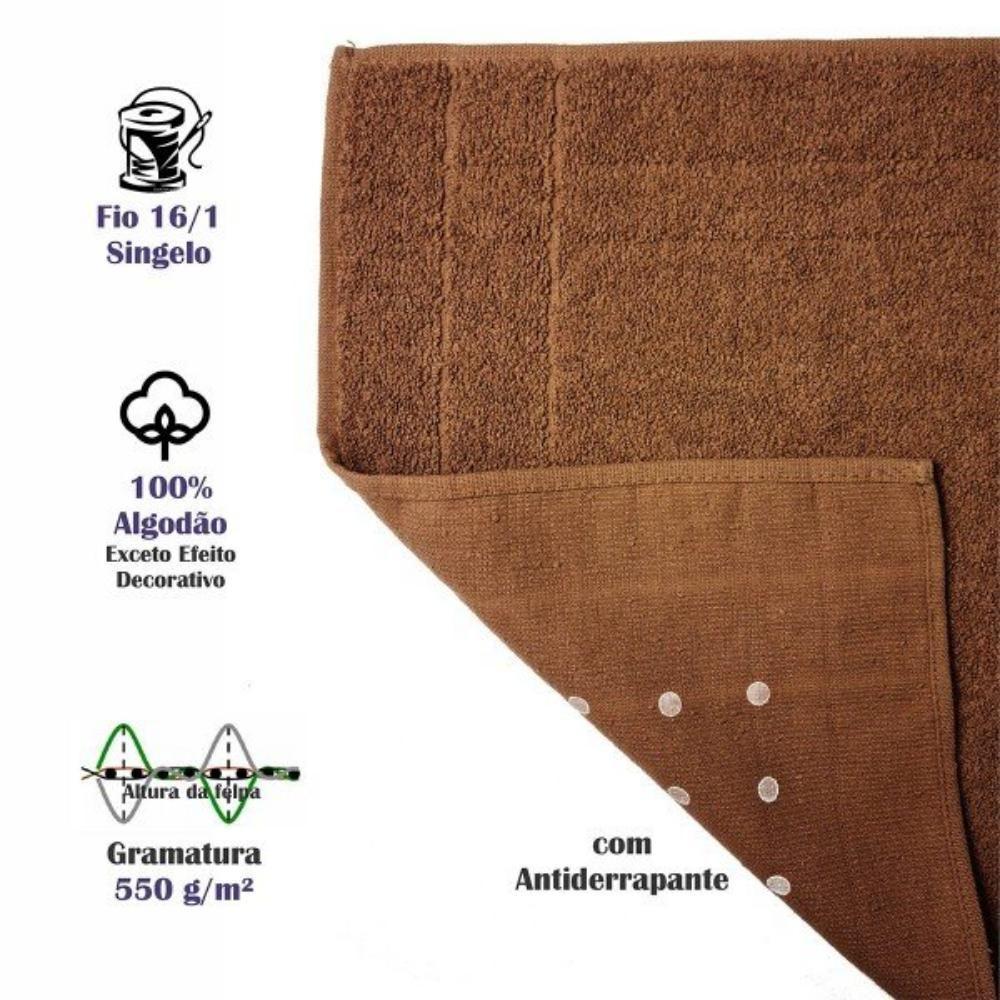 Kit 10 Tapetes Banheiro 550G/M² Extra Felpudo 45X70Cm Verme. - 5