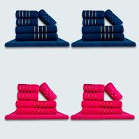 Jogo De Toalhas 24 Pçs Coleção Dubai 100% Algodão Az+rs - 1