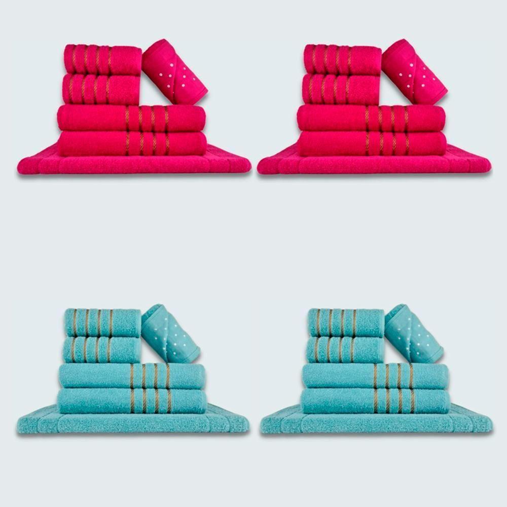 Jogo De Toalhas 24 Pçs Coleção Dubai 100% Algodão Rs+vd - 1