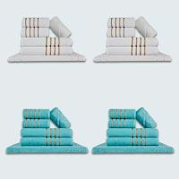 Jogo De Toalhas 24 Pçs Coleção Dubai 100% Algodão Br+vd - 1