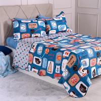 Kit Cobre Leito Solteiro + Porta Travesseiro Infantil Bene Casa - 1