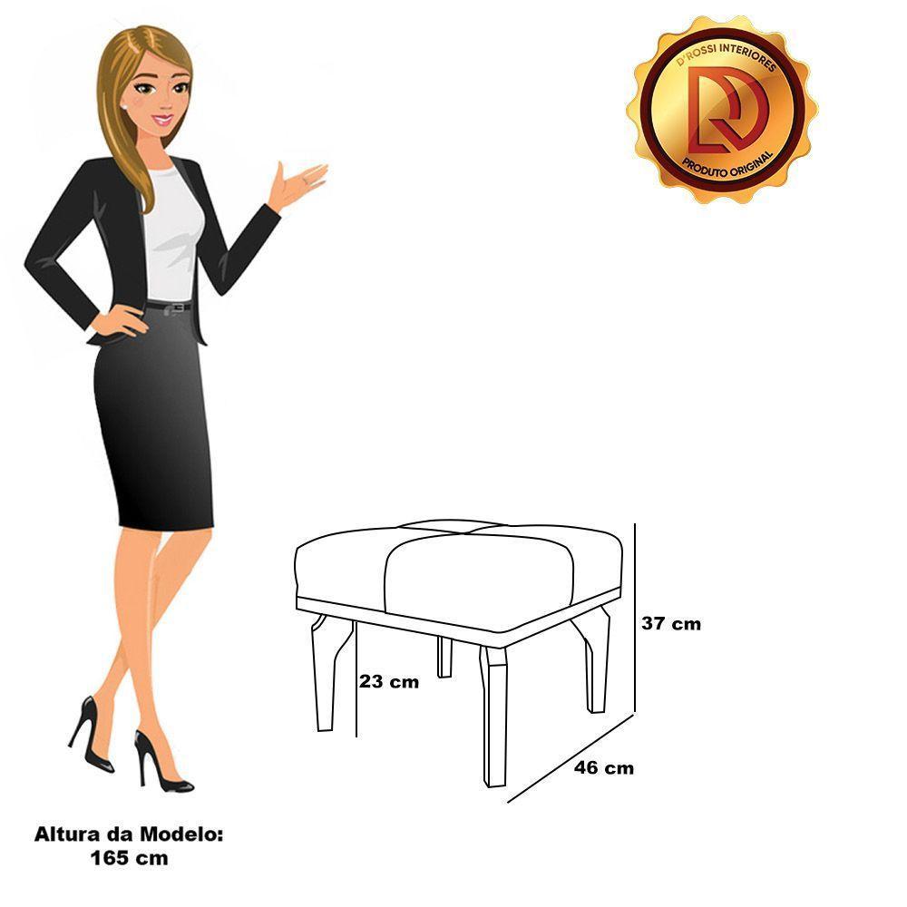 Poltrona De Amamentação Com Balanço E Puff Manu Veludo Marrom Tb302 Base De Madeira - D'rossi - 2