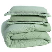 Kit Edredom Liso Milano Dupla Face Queen 03 Peças Cor Verde - 3