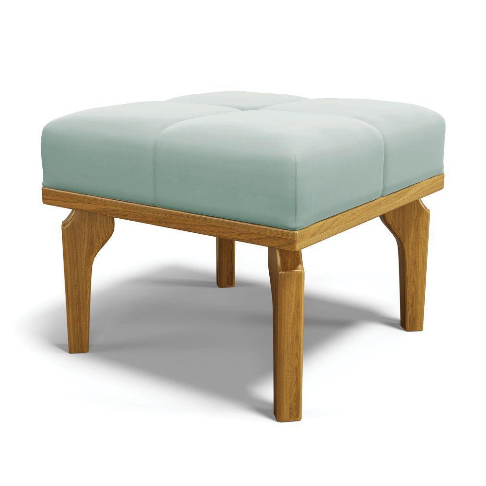 Poltrona De Amamentação Com Balanço E Puff Manu Veludo Base De Madeira - D'rossi Cor Verde Turquesa - 5