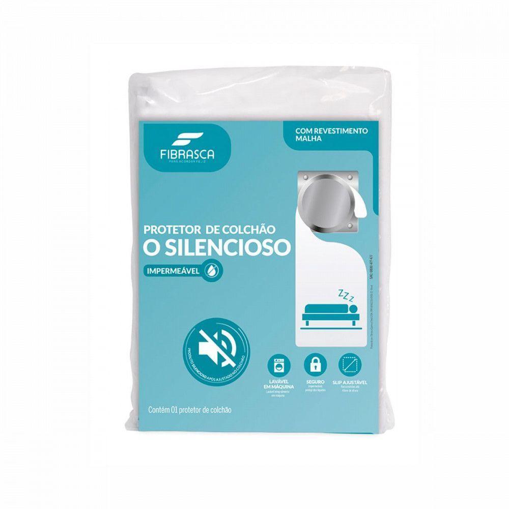 Protetor De Colchão Impermeável Queen Silencioso Lençol 160x200 Cm Fibrasca Branco - 1