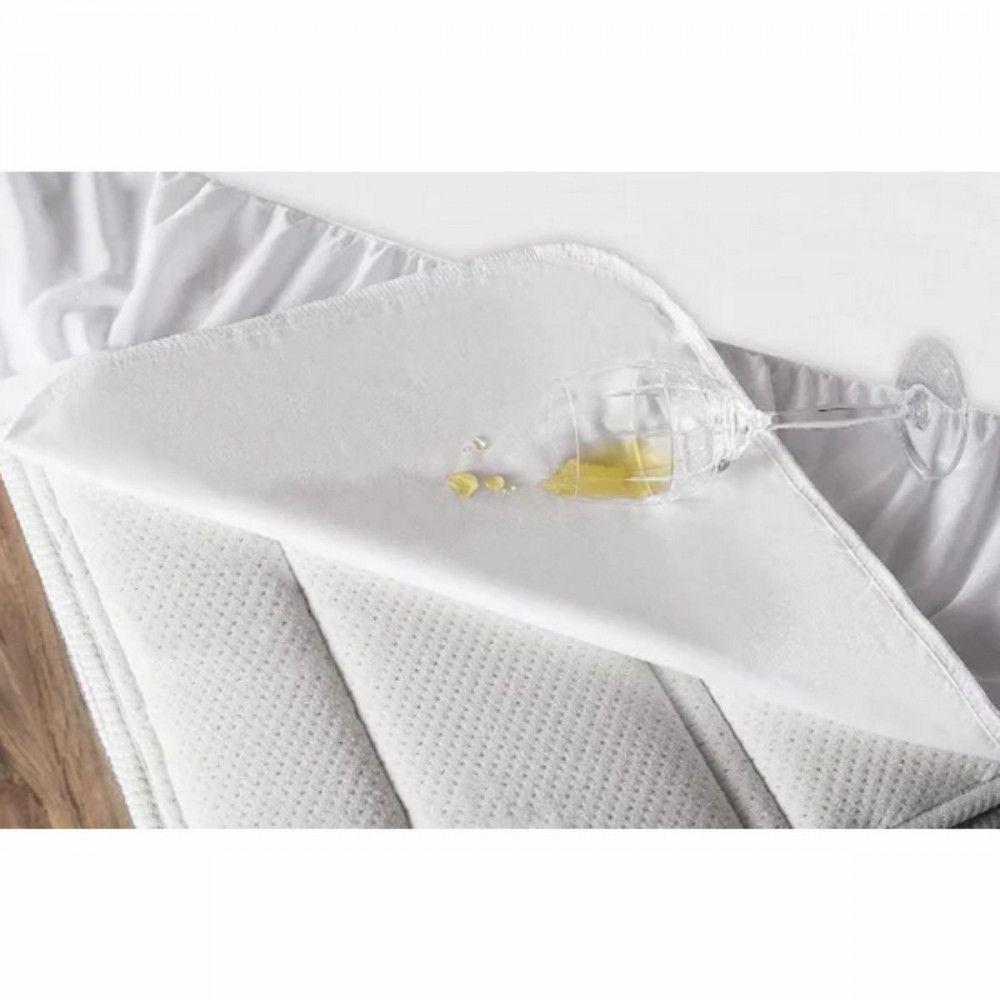 Protetor De Colchão Impermeável Queen Silencioso Lençol 160x200 Cm Fibrasca Branco - 3