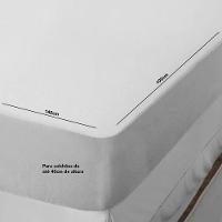 Protetor De Colchão Impermeável Casal Silencioso Lençol 140x190 Cm Fibrasca Branco - 3