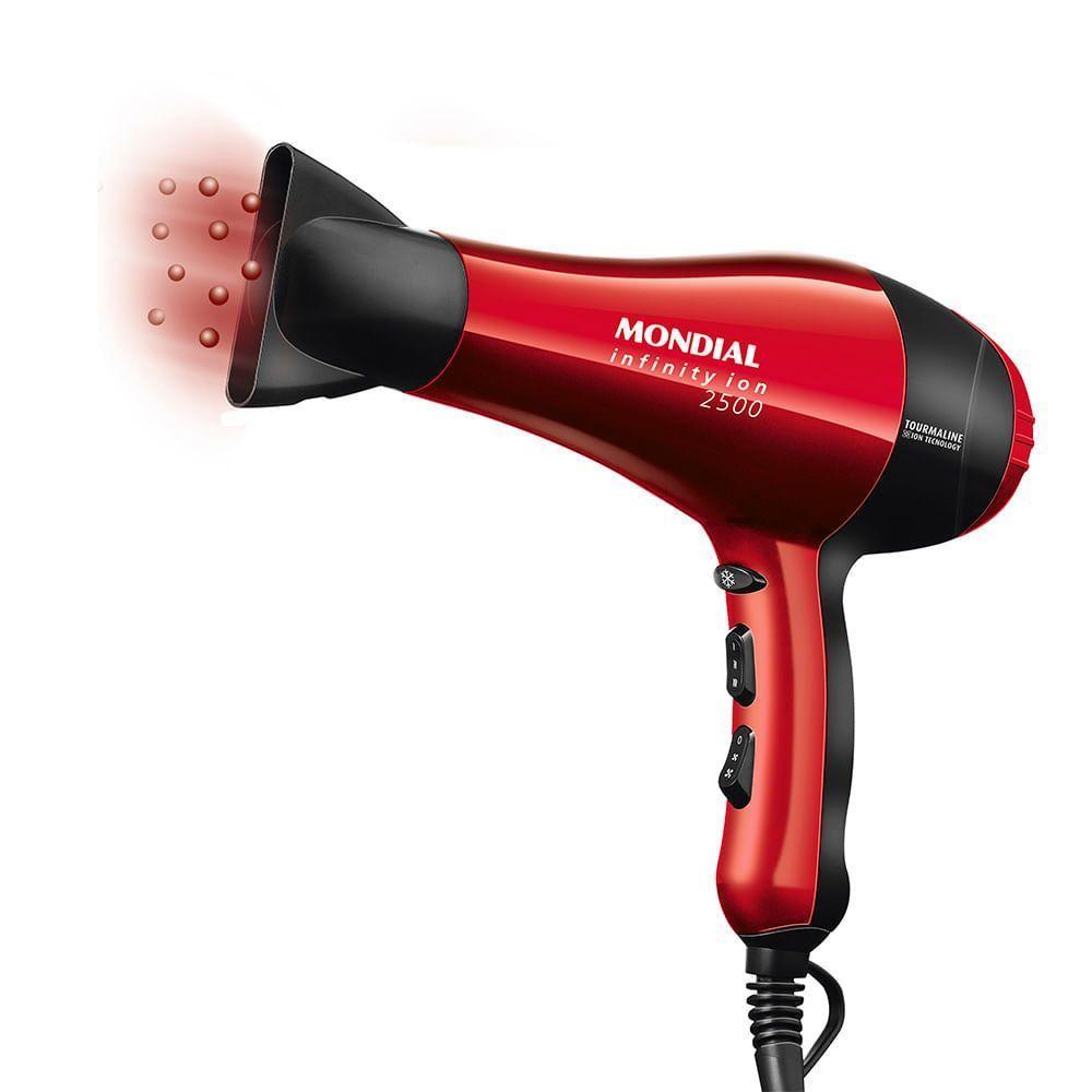 Secador De Cabelos Mondial Infinity 2500 Sc-12- 220v - vermelho/preto - 5
