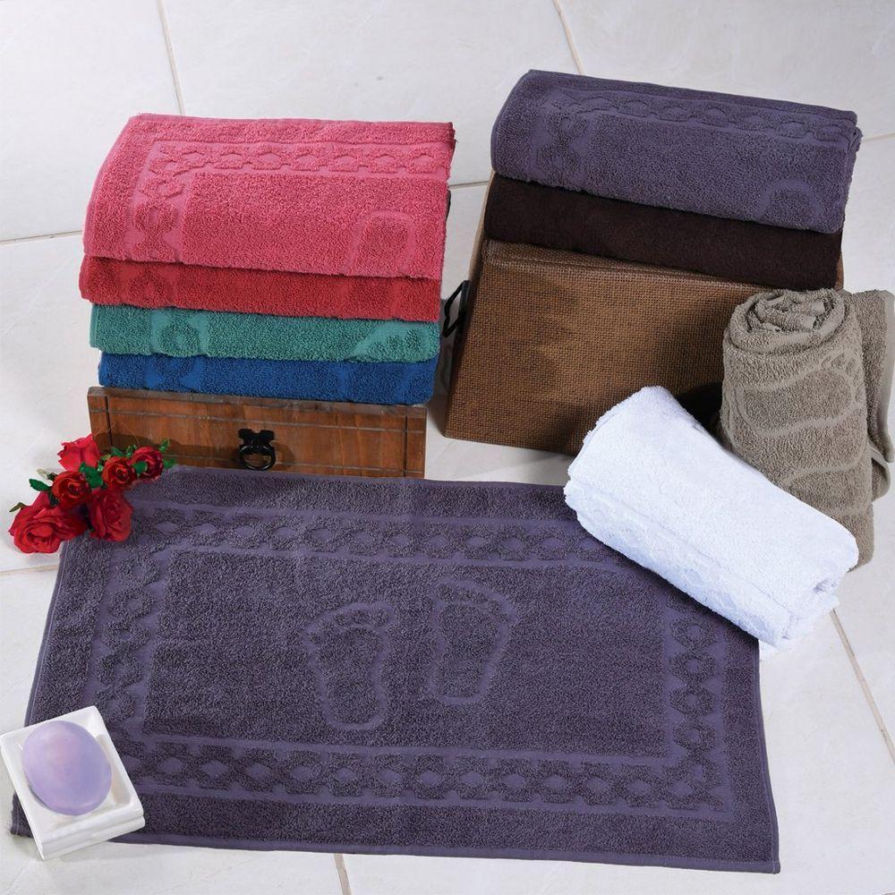 Toalha De Piso Luxo Super Macia 100% Algodão 45X68 - 1