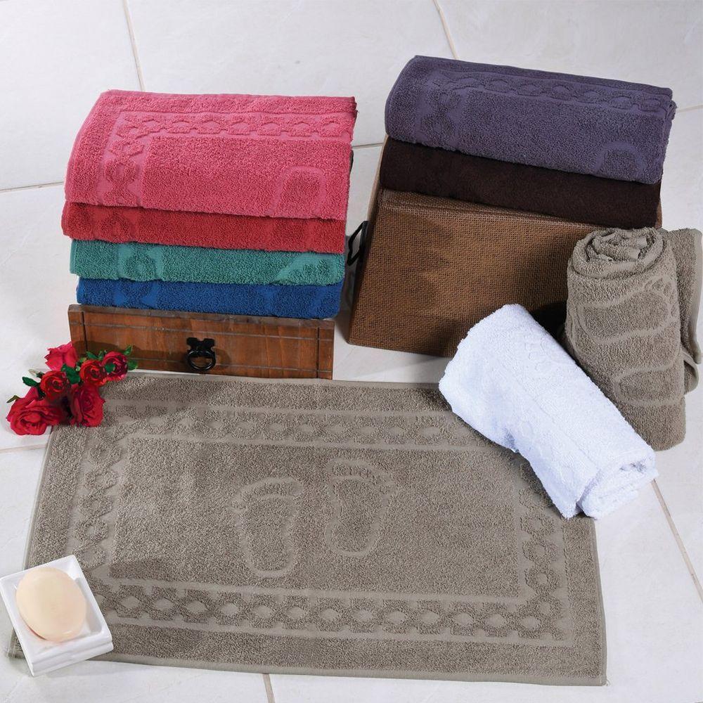 Toalha De Piso Luxo Super Macia 100% Algodão 45X68 - 1